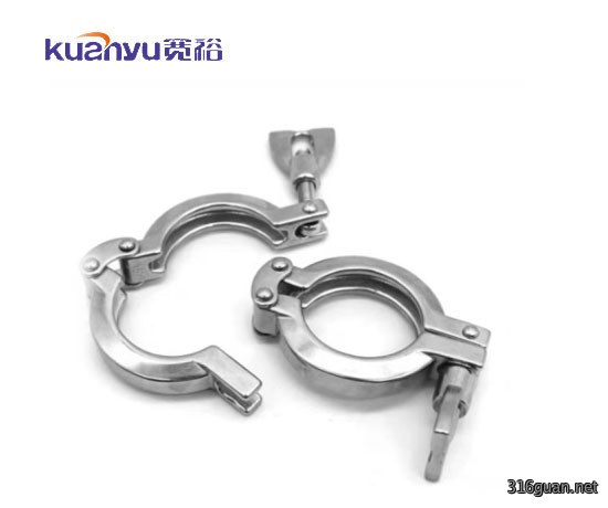 不锈钢卫生级双销对叠卡箍配图