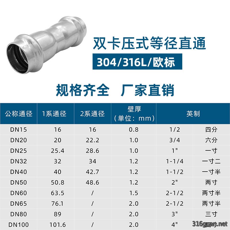 双卡压等径直通2