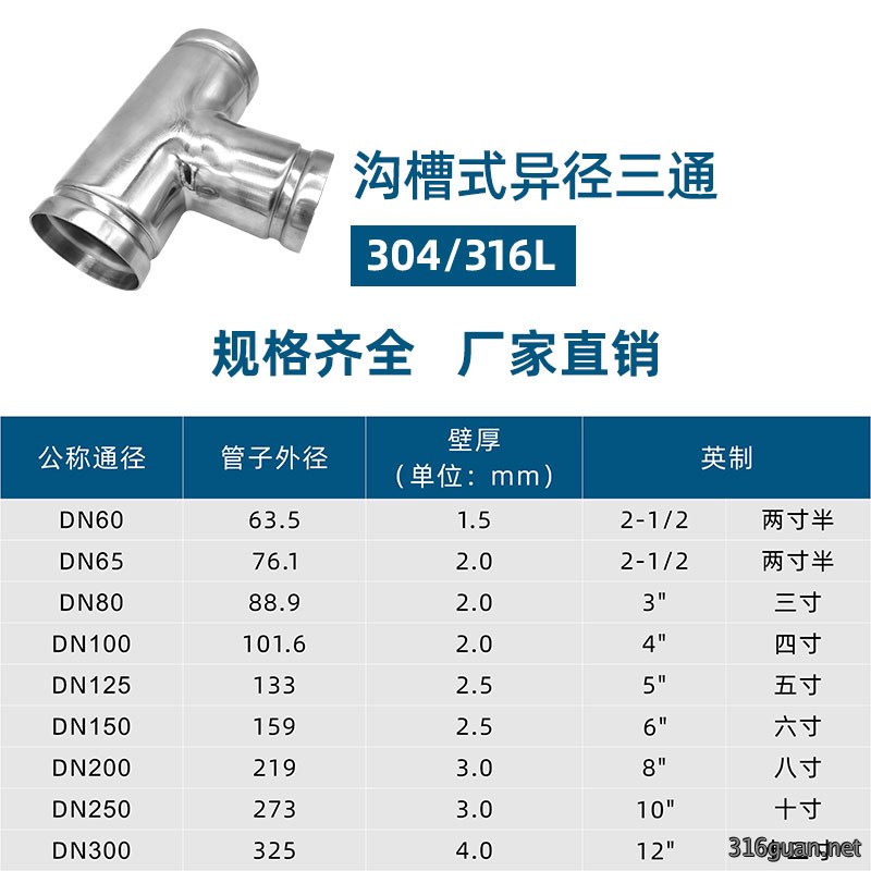 沟槽式异径三通2