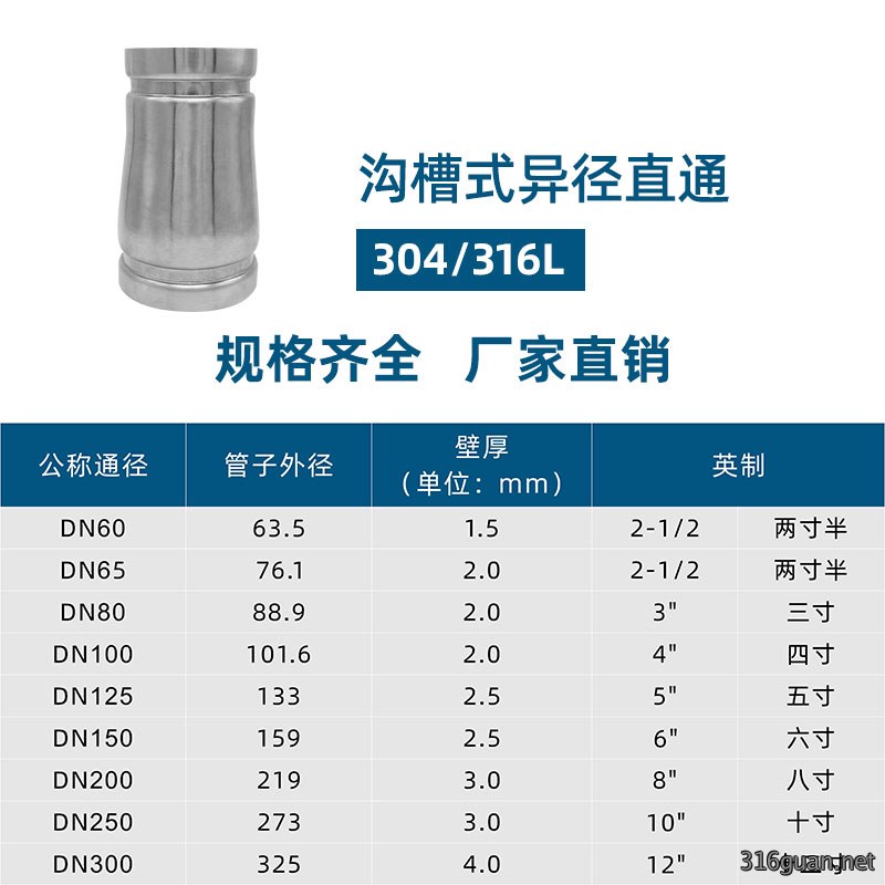 沟槽式异径直通2